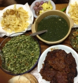 كفته مع بندوره /كفته مع طحينه/شيبس/ملخيه/سلطة نعنع/تبولي
