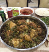 دجاج مشوي مع الرز والفطر