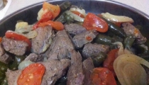 لحمة  كستلاتة مع ورق العنب