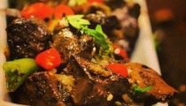 كبدة الخاروف بدبس الرمان 