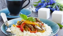 لحم ساق خروف بالأرز